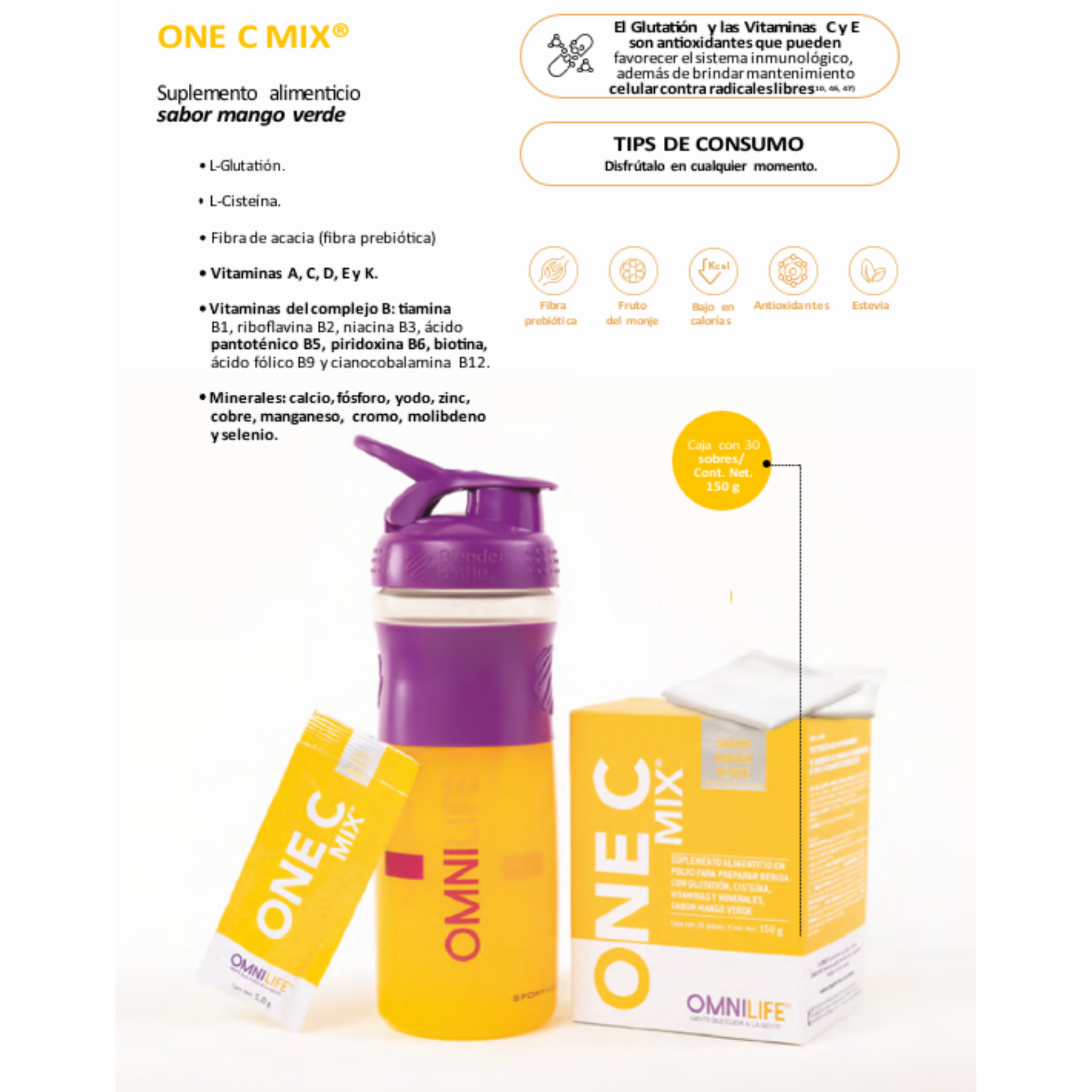 ONE C MIX Plus: Antioxidante poderoso y defensa celular para una salud total