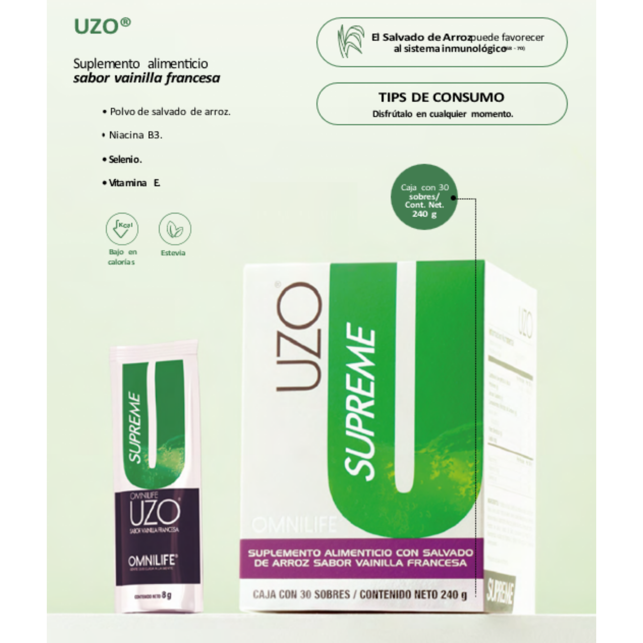 UZO Sabor Vainilla Francesa | Nutrición Inteligente para tu Mente y tu Cuerpo