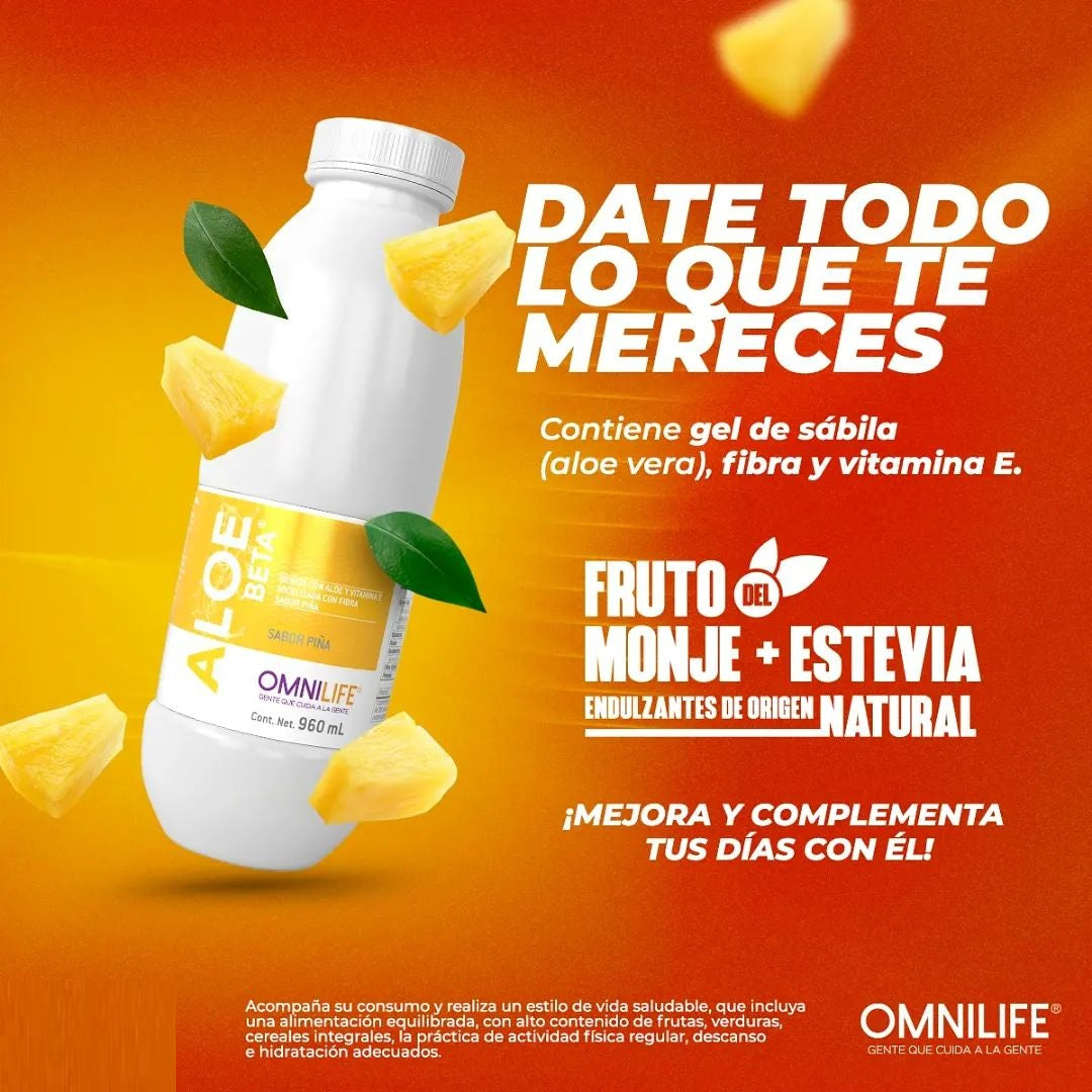 ALOE BETA Piña – TU SISTEMA DIGESTIVO TE LO VA A AGRADECER (960ml)