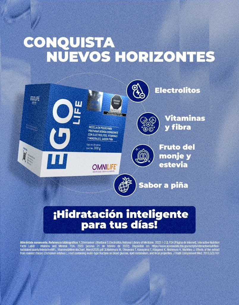 EGO LIFE Supreme Piña – Hidratación Inteligente con Vitaminas y Energía Natural