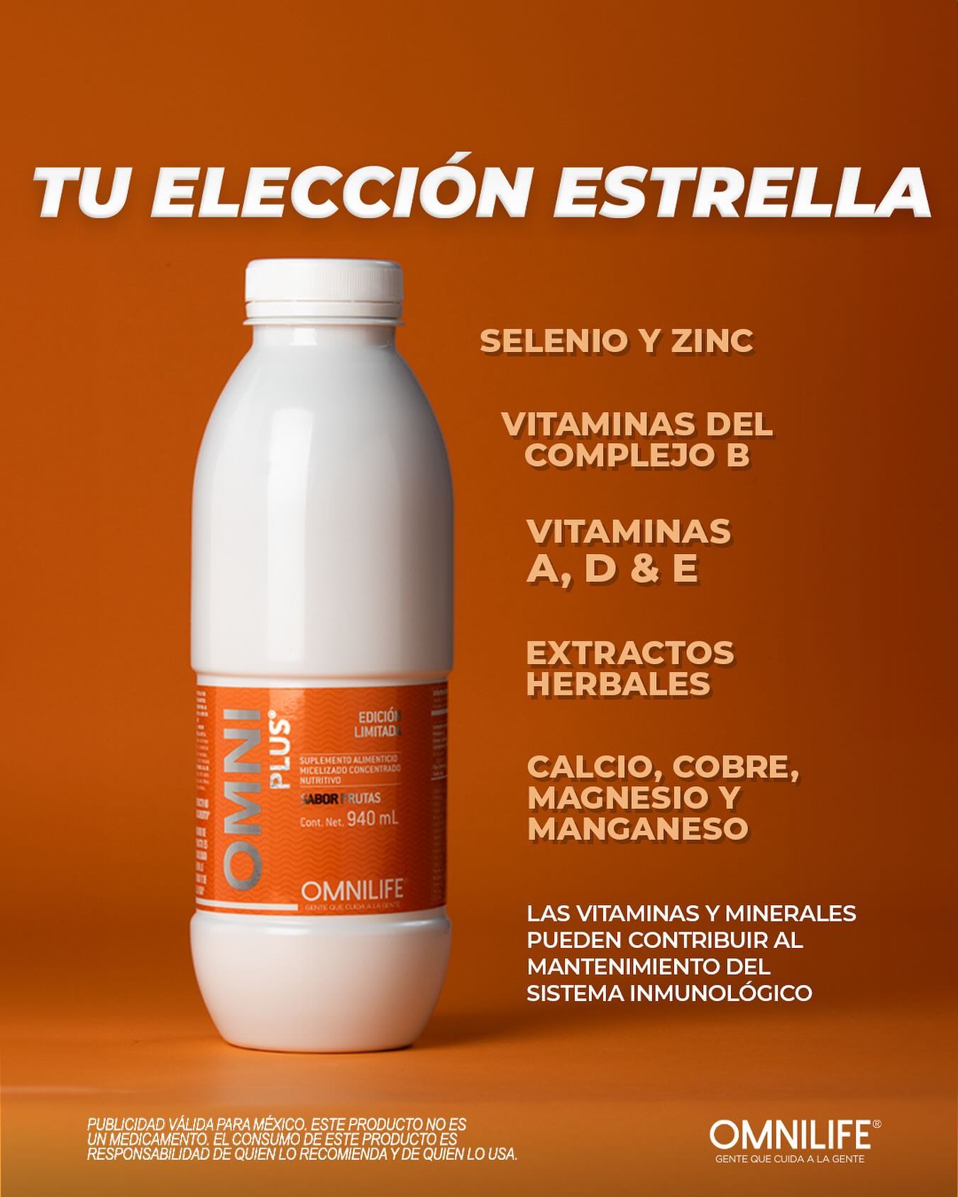 OmniPlus® Sabor Frutas – Defensas fuertes, cuerpo activo, mente clara