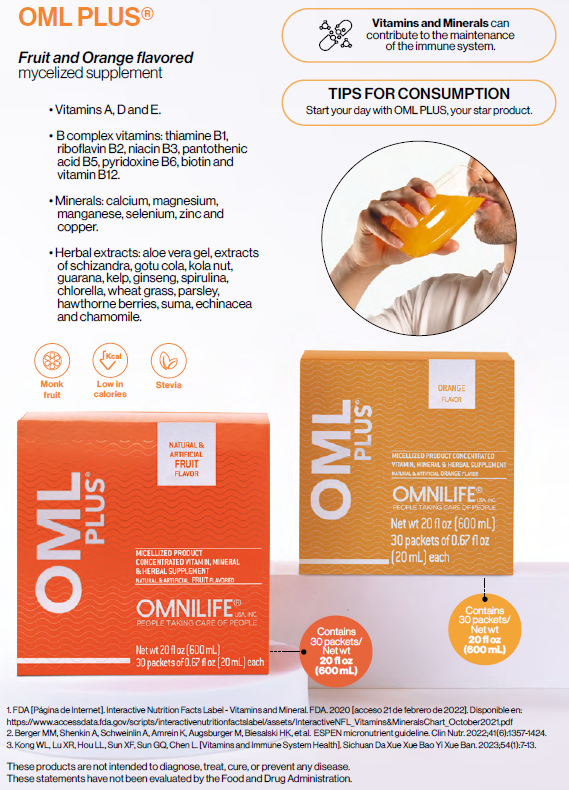 OMNI PLUS Naranja – Defensas fuertes, cuerpo activo, mente clara